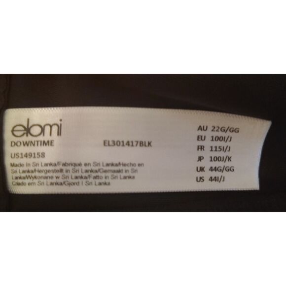 Elomi Downtime Wire-Free Bralette Size 44I Size 44J Plus Size Curvy EL301417BLK - Picture 5 of 7